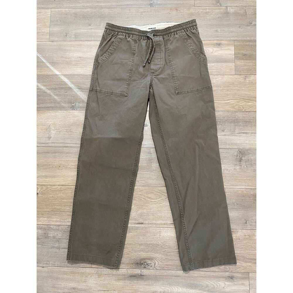 Taylor Stitch The Breakwater Pants Mens M Brown Drawstring Ripstop Cotton